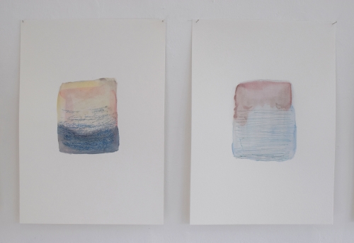 Watercolour and chalk on paper 2019